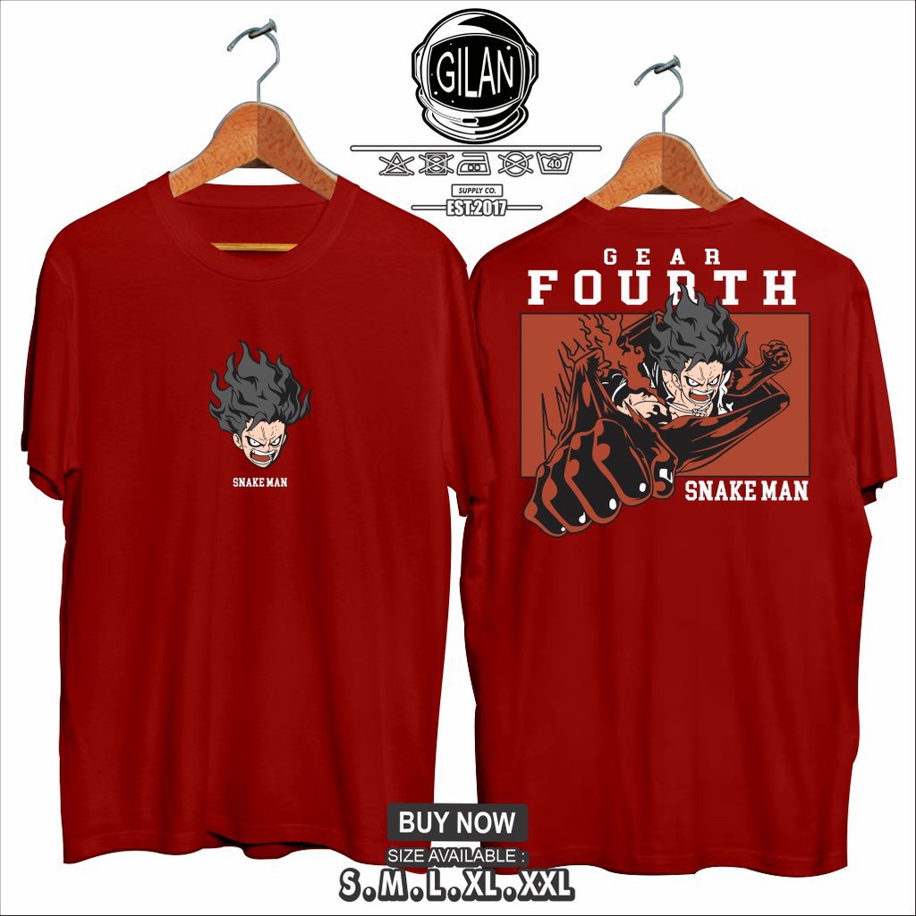 Áo thun Monkey D Luffy Gear 4 Snakeman 4 cực đẹp M2434  / siêu hót bán chạy