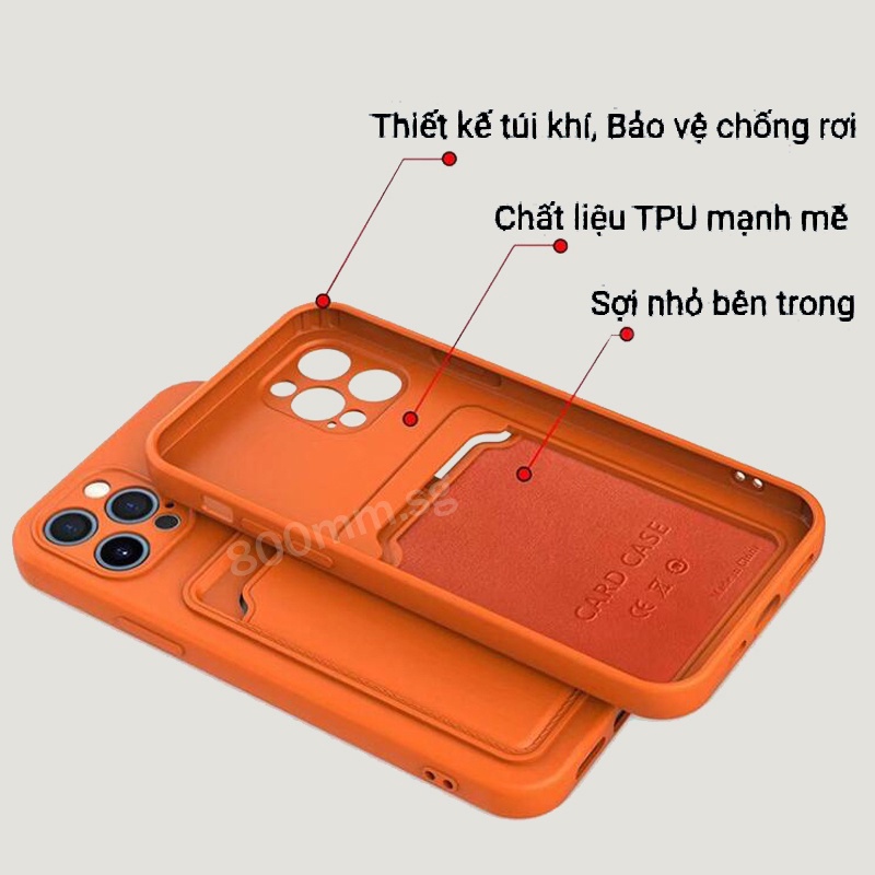 Ốp Điện Thoại Silicon Có Ngăn Đựng Thẻ Và Camera Cho Samsung S21 FE S22 S21 S20 Plus Ultra FE Note 20 Sự Bảo Vệ