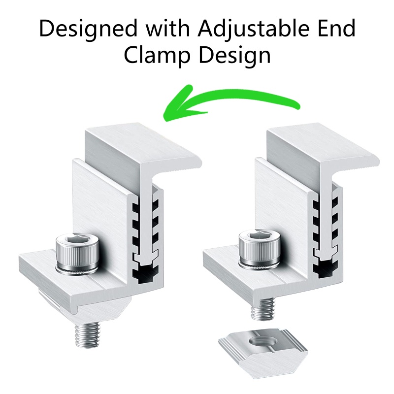 Set 10 Khung Nhôm Gắn Bảng Điều Khiển Năng Lượng Mặt Trời Cho Xe Ô Tô
