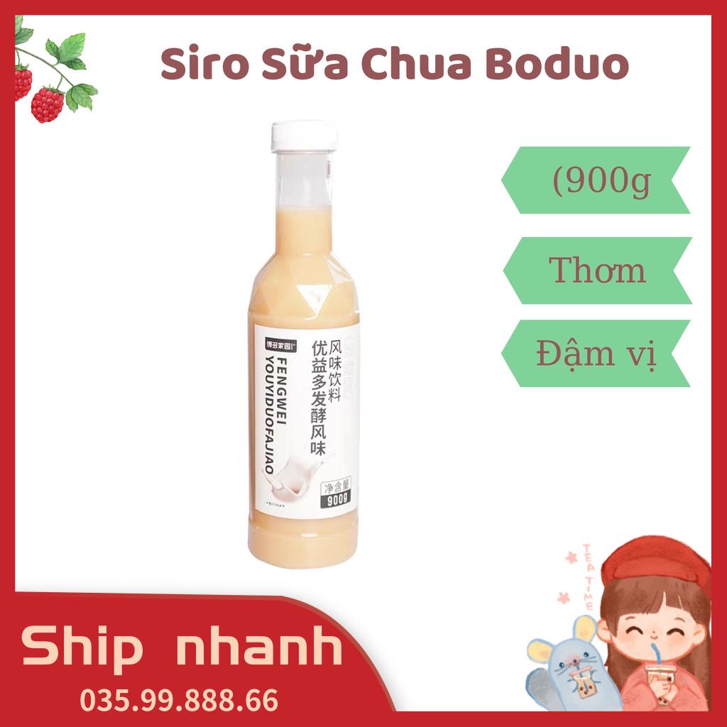 Siro Sữa chua Boduo chai 900g hàng chính ngạch