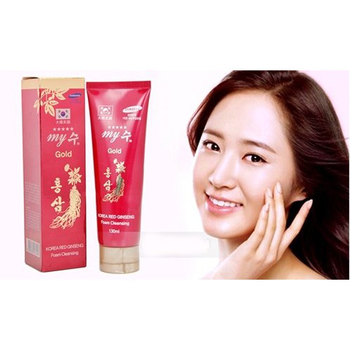 Sữa Rửa Mặt Hồng Sâm Đỏ Hàn Quốc My Gold 130ml chính hãng