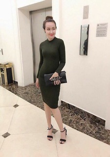 Váy body dài tay