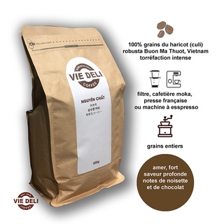 Cà phê hạt Robusta Culi Viedeli, túi 500g