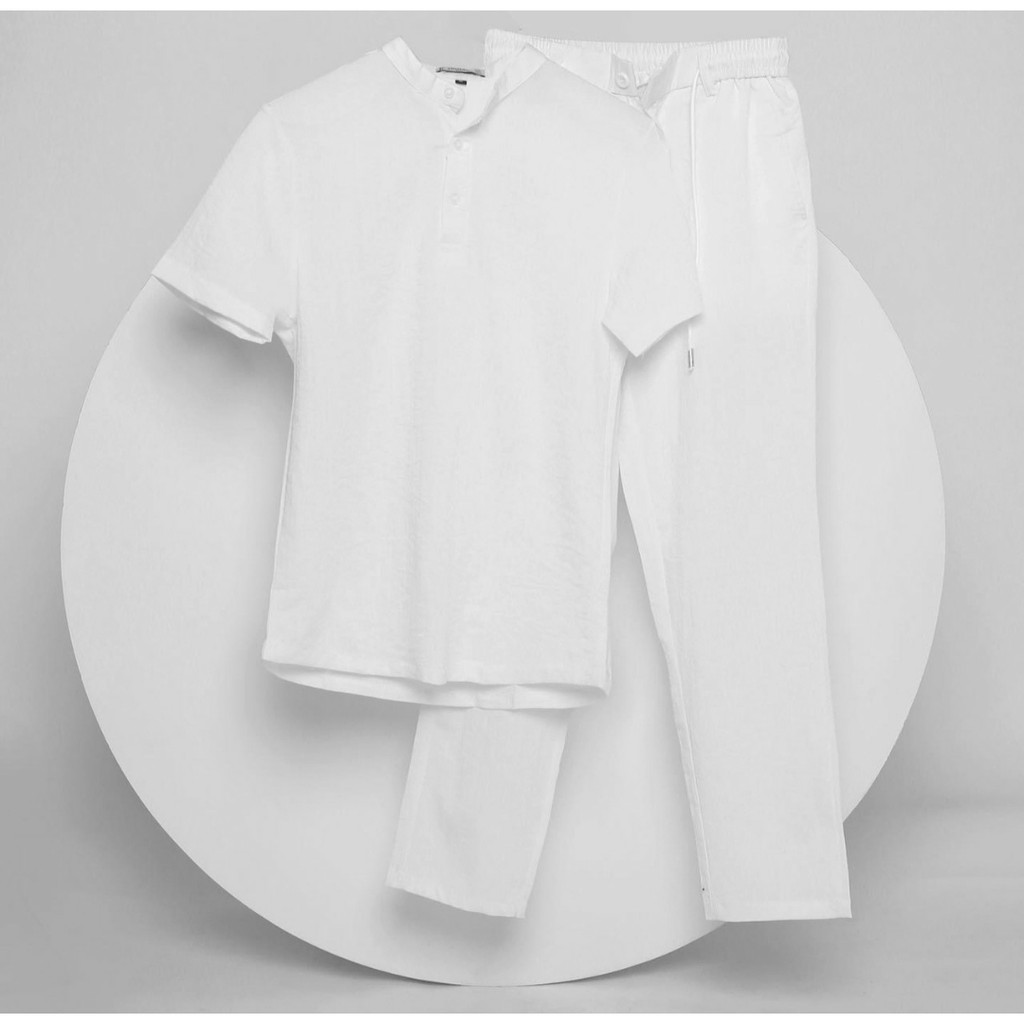 ( Ảnh Thật - Video Thật ) BỘ ĐŨI NAM Quần Dài Áo Cộc ( Mát - Nhẹ Như Không) chất vải đũi cao cấp | BigBuy360 - bigbuy360.vn