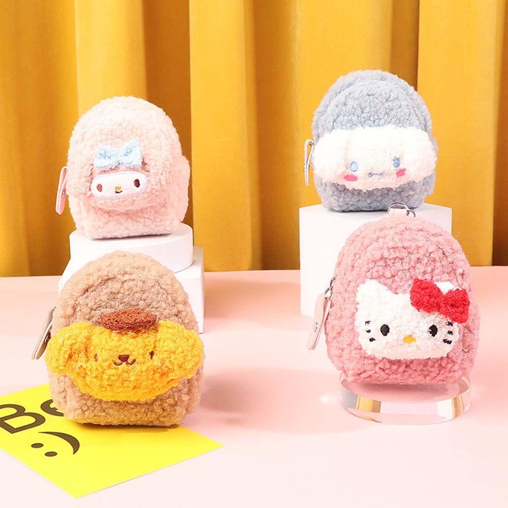 Mocho Ví Đựng Tiền Xu Mymelody Mini Có Khóa Kéo Hình Hello Kitty Cinnamoroll Purin Mini