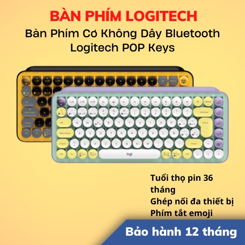 [Hỏa Tốc- HCM] Bàn Phím Cơ Không Dây Bluetooth Logitech POP Keys | Hàng Chính Hãng | Bảo Hành 12 Tháng | LSB Store