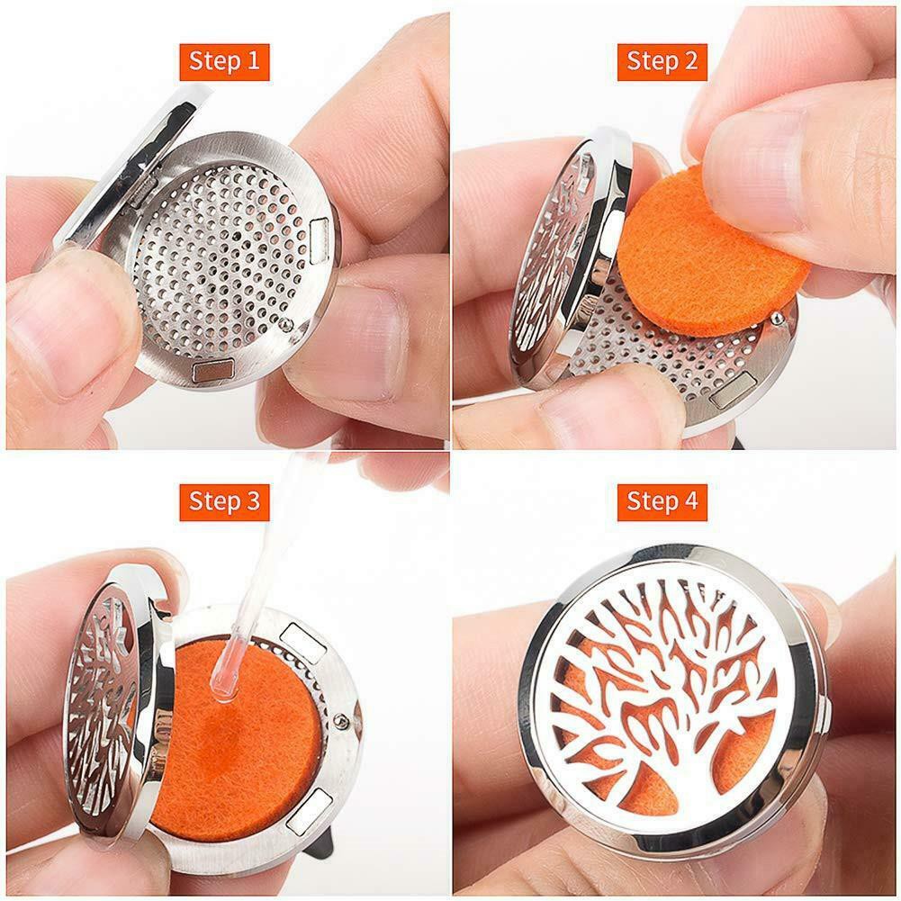 Kẹp Khuếch Tán Tinh Dầu Bằng Thép Không Gỉ Cho Xe Hơi