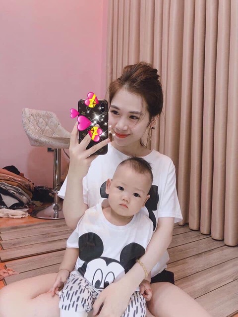 Áo gia đình Mikey dễ thương thun cotton loại 1 đủ màu đủ size 6-110kg (video quay sp bất kỳ tại xưởng)