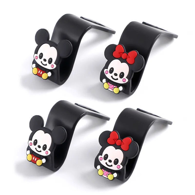 Set 4 Móc Treo Đồ Đa Năng Gắn Sau Ghế Xe Hơi Kiểu Hoạt Hình Xinh Xắn
