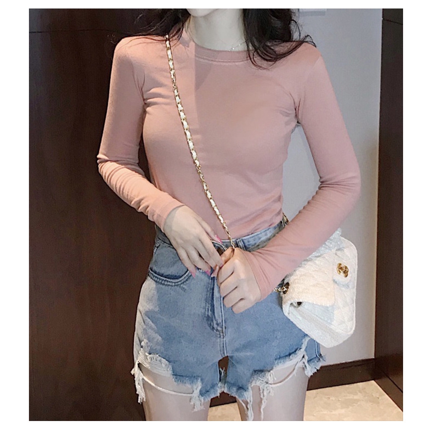 women tshirt long sleeve slim Tight korea shirt | BigBuy360 - bigbuy360.vn