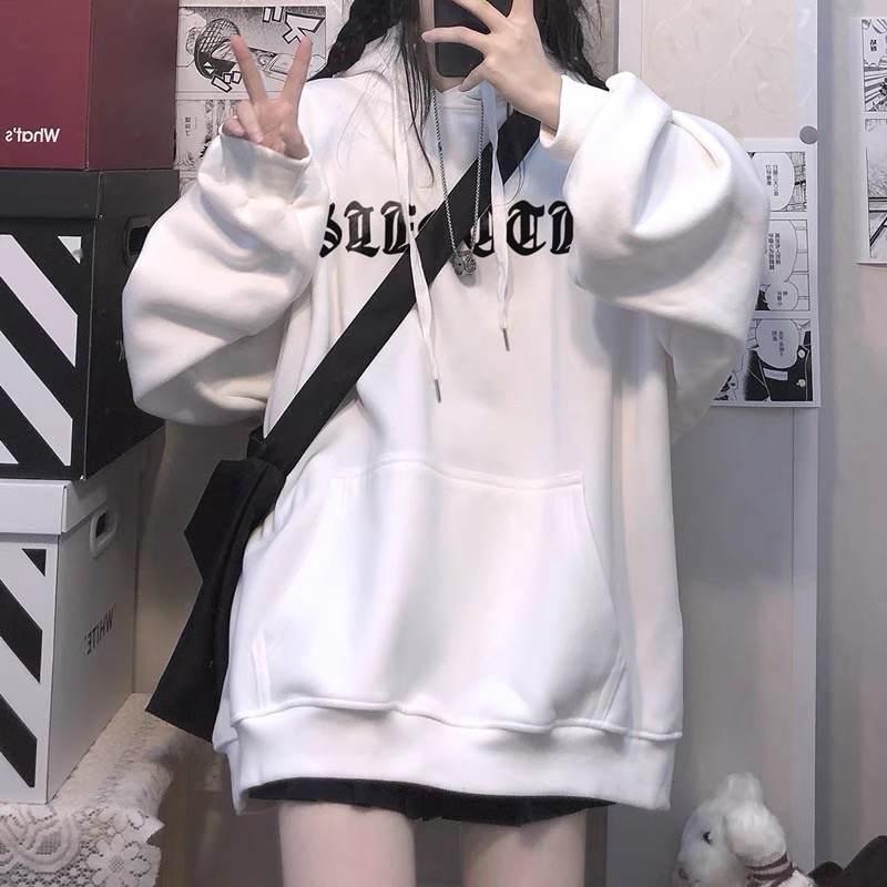 Áo Hoodie SLECCTER Chữ Tàu Nỉ Bông Tay Dài Unisex