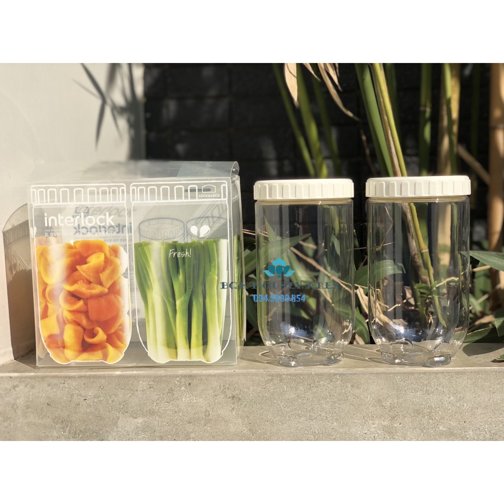 Set 2 hộp nhựa Interlock 280ml, 500ml và 1000ml - INL302S2 INL203S2W