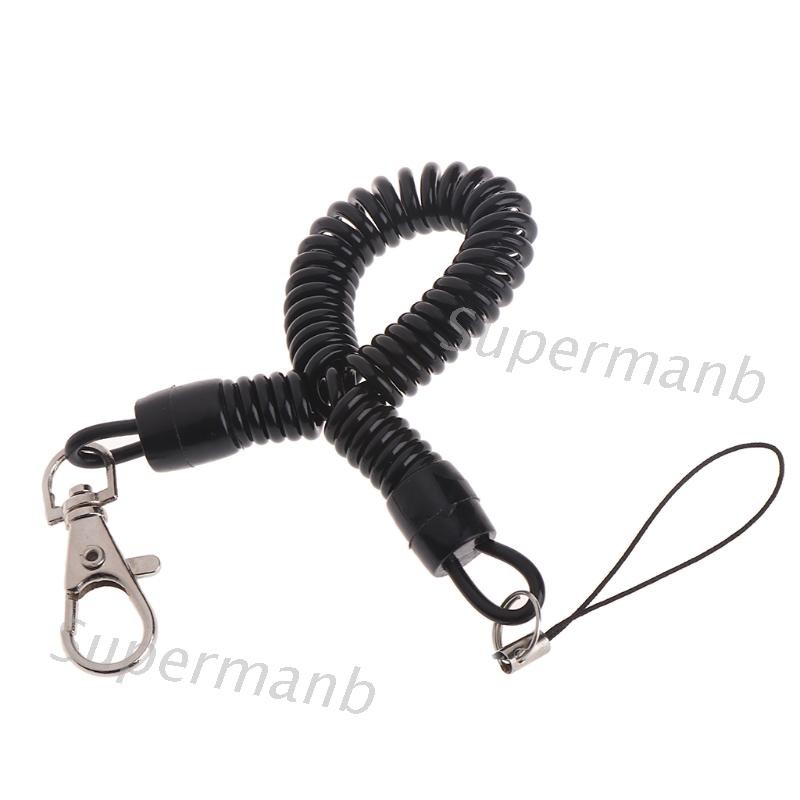 Móc khóa dây lò xo co giãn chống thất lạc tiện dụng