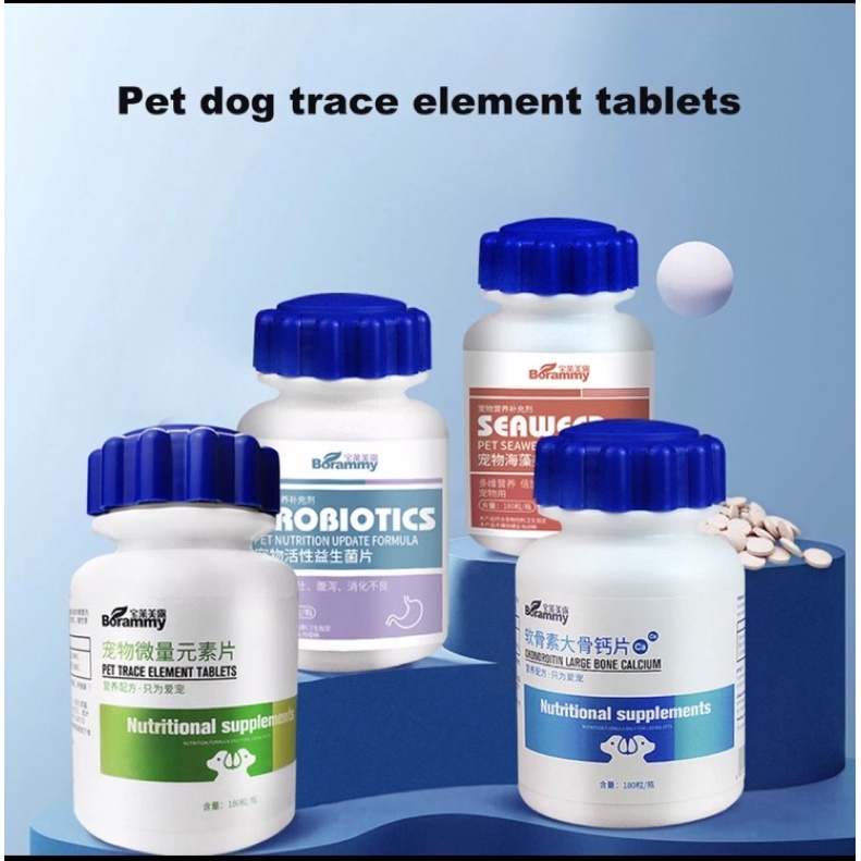 [Hộp 180v] Vitamin kích thích mọc lông, tăng cân nặng, giảm tắc búi lông hỗ trợ khi chó mèo bị bệnh