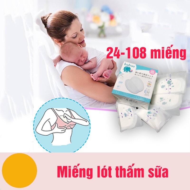 miếng lót thấm sữa Babu NHật Bản ( hộp 24 và 108 miếng )