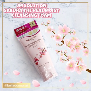 Sữa Rửa Mặt Hoa Anh Đào JMSolution Japan Sakura The Real Moist Cleansing Foam 120ml