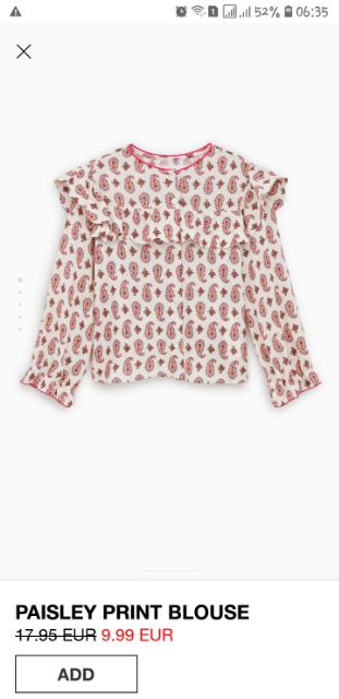 Áo sơ mi kiểu Zara