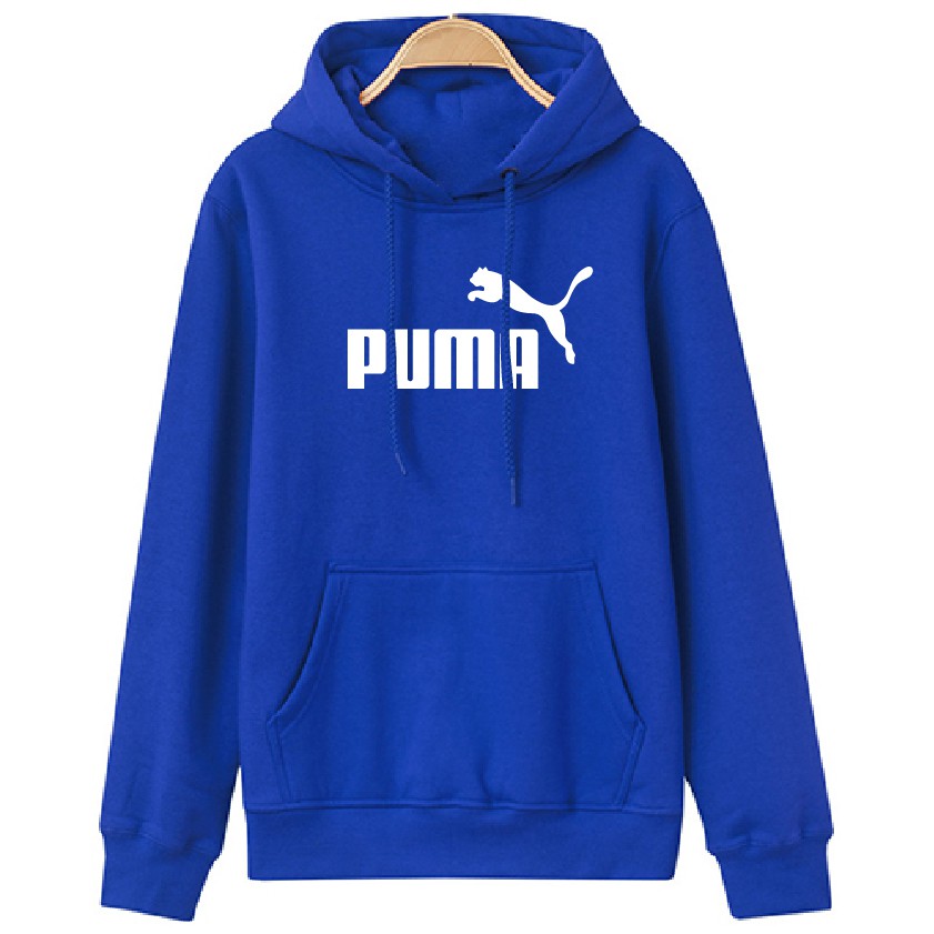 [Gió mùa về] Áo nỉ hoddie thu đông pum@ form suông rộng unisex cổ tròn, 4 màu trắng, đen, xanh, ruốc hồng | BigBuy360 - bigbuy360.vn