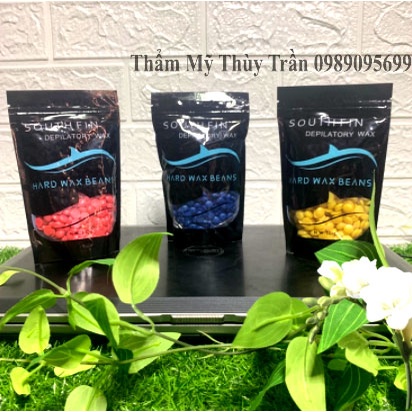 (Ngoc Trai)SÁP WAX LÔNG NÓNG HẠT ĐẬU HARD WAX BEAN 100g  Cao Cấp Tặng KÈM QUE GỖ