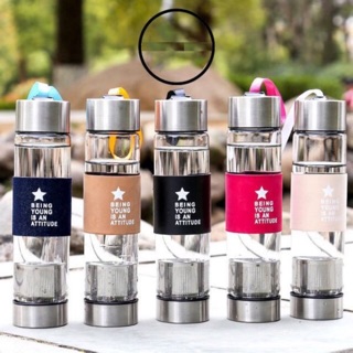 BÌNH LỌC TRÀ, CAFE THỦY TINH 2 ĐẦU 450ML H2O