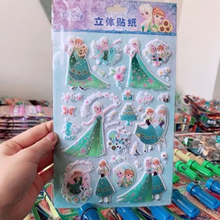 20 Tờ Hình Dán Nổi 3D Công Chúa Búp Bê - Loại Đẹp