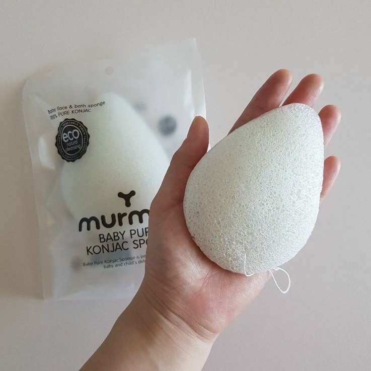 Bông tắm hữu cơ cho bé Murmur , bông tắm organic sợi tre nội địa Hàn Quốc  - Monnie Kids