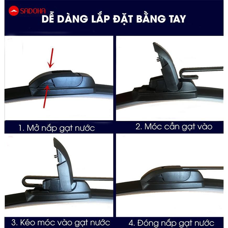 Bộ 2 gạt mưa mềm, Silicon zin theo xe KIA