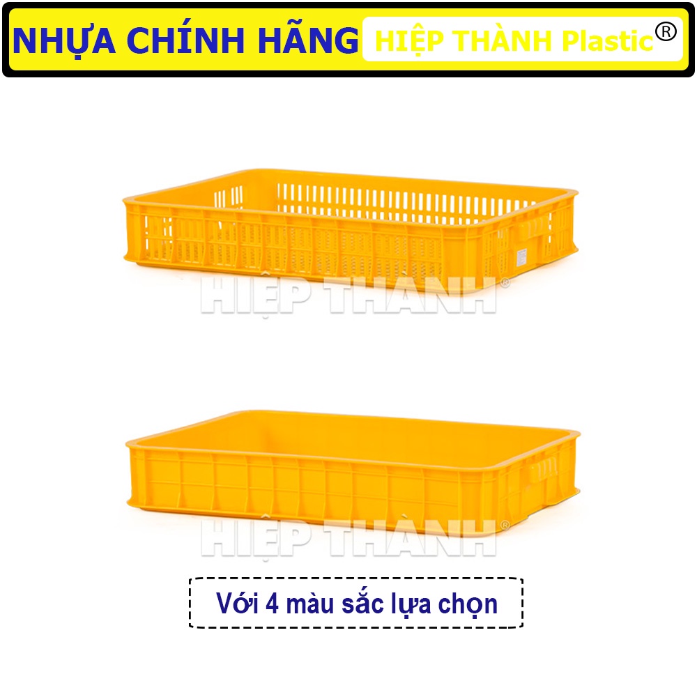 Sóng Nhựa Đựng Đồ / Khay Nhựa Đựng Đồ / Sọt Nhựa Chữ Nhật Chở Hàng / Nhựa Hiệp Thành Chính Hãng - KT: 610 x 420 x 100 mm