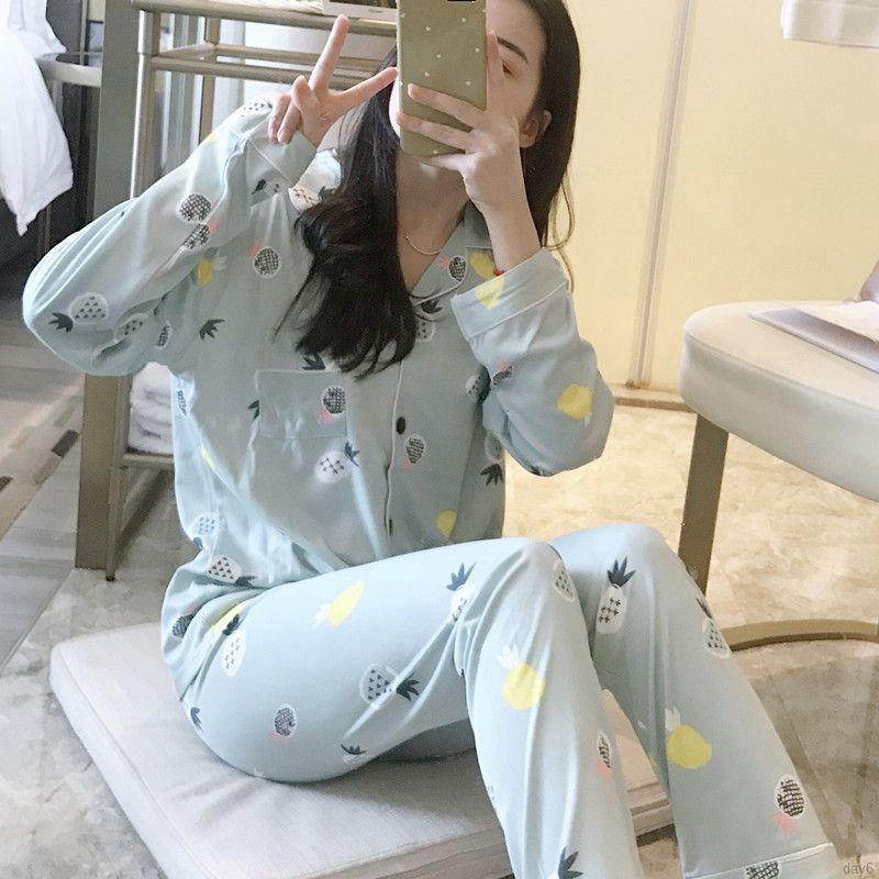 Bộ pijama nữ kẻ sọc in hình thỏ dễ thương