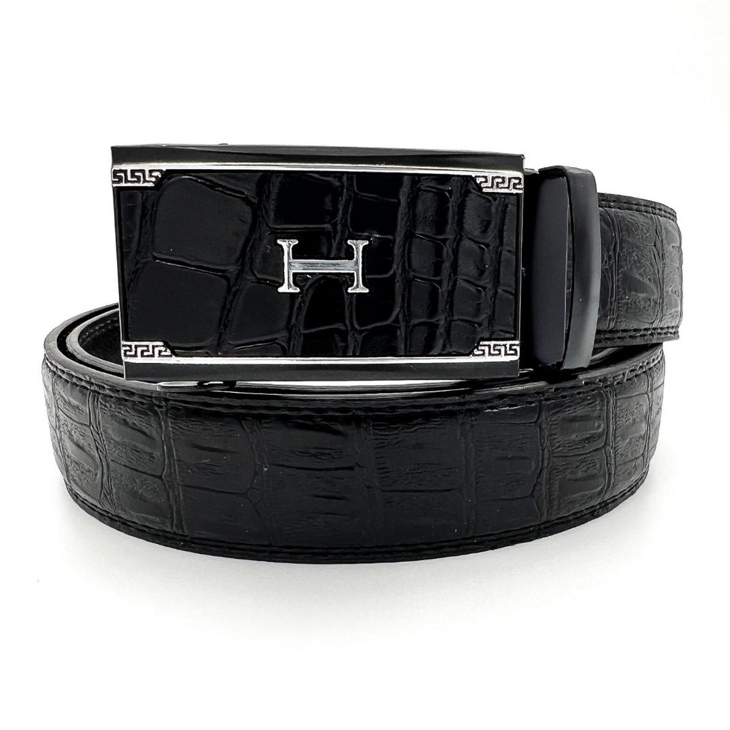 Thắt lưng nam vân da cá sấu khóa tự động phong cách sang trọng trẻ trung TL12