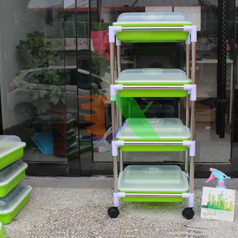 Bộ kit Khay trồng rau mầm thủy canh 3 lớp 3KM-5.5, Gồm Khay, Giá đỡ, Bình xịt, Hạt giống