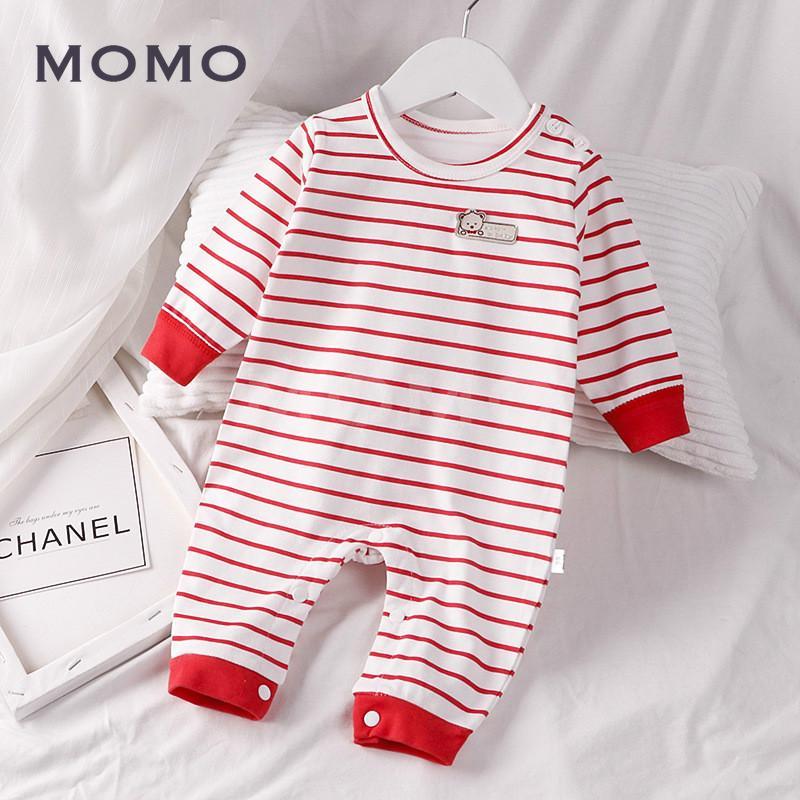 Bộ Áo Liền Quần Kiểu Hoạt Hình Xinh Xắn Chất Cotton Mềm Mại Cho Bé 0-3 Tuổi