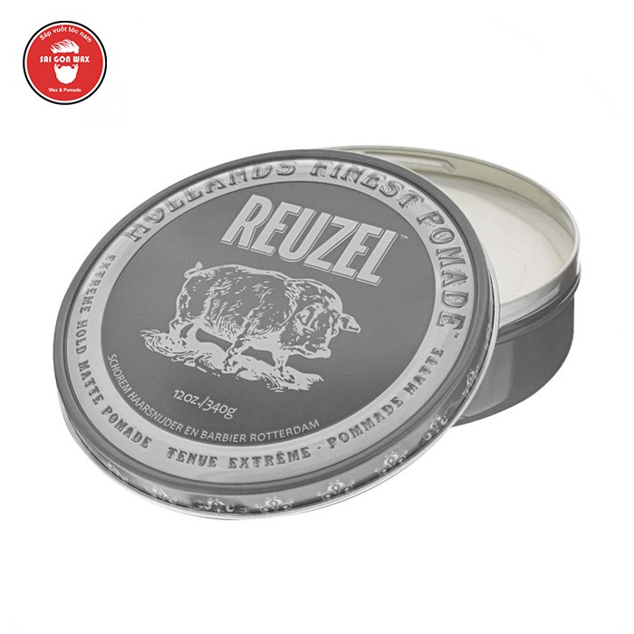 Sáp vuốt tóc Reuzel Extreme Hold Matte Pomade - xám