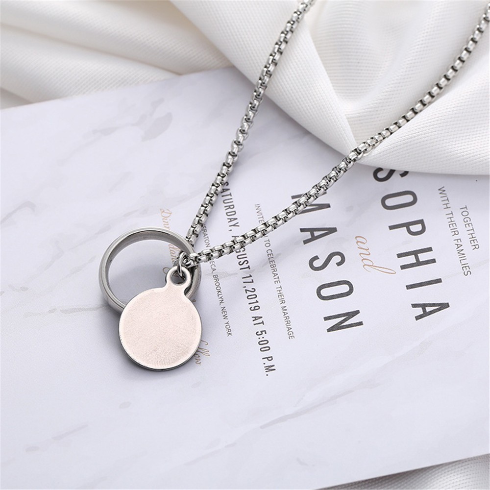 vòng cổ Mặt Tròn Phong Cách Hip Hop Cho Nam Và Nữ