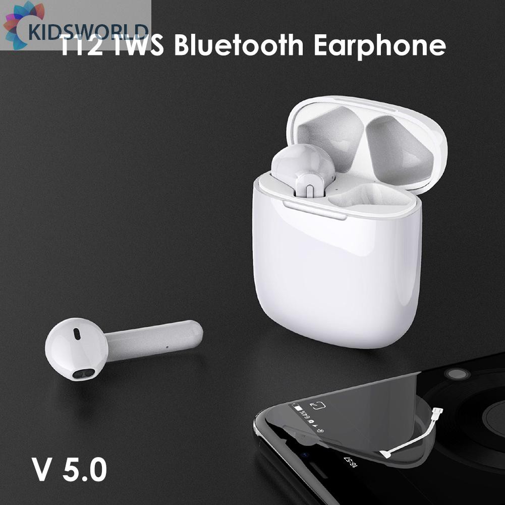 Tai Nghe Bluetooth T12 Tws Không Dây Chất Lượng Cao Kèm Phụ Kiện