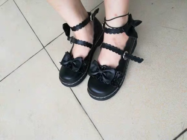 (Sẵn đen 38/Oder/ảnh thật/Mã GBB0002) Giày lolita búp bê nhật hàn cute | BigBuy360 - bigbuy360.vn