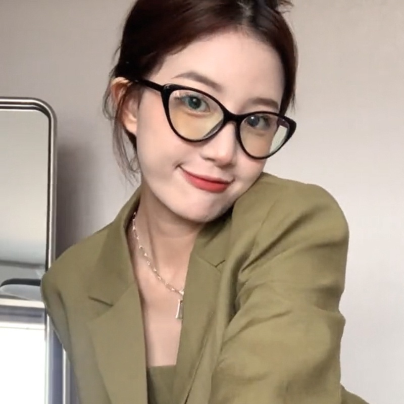 PAPAOZHU Kính Mát Gọng Mắt Mèo Đen Phong Cách Cổ Điển Cho Nam Và Nữ