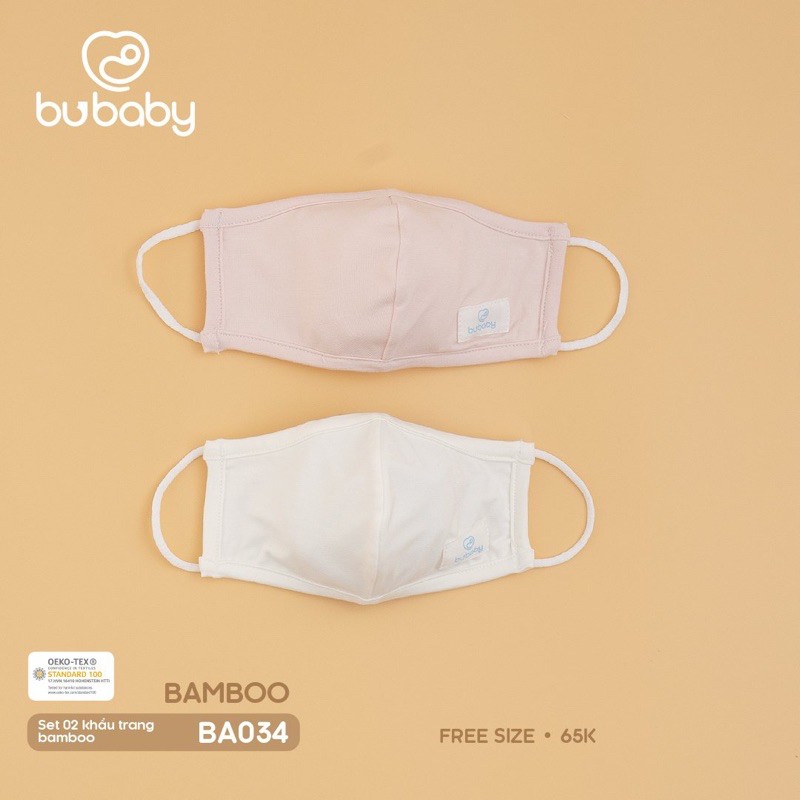 Khẩu trang sợi tre Bubaby cho bé - set 2 cái