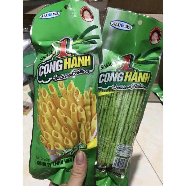 Snack que cọng hành xanh