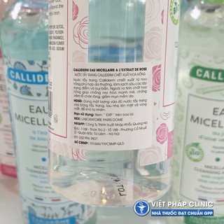 Nước tẩy trang Calliderm Eau Micellaire Pháp