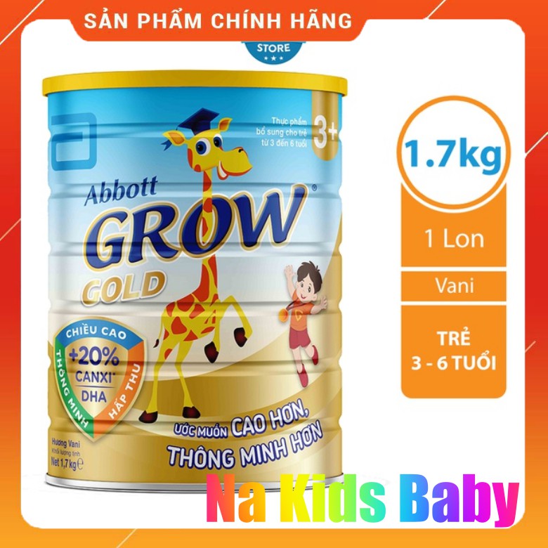  Sữa bột Abbott Grow 3+ hươu cao cổ 1,7kg date 5/2023