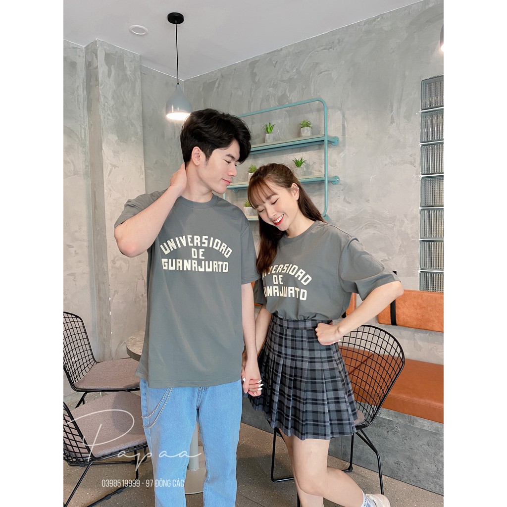 Áo phông nam nữ Hàn Quốc unisex chữ UNIVERSIDAD 208619 PAPAA SHOP