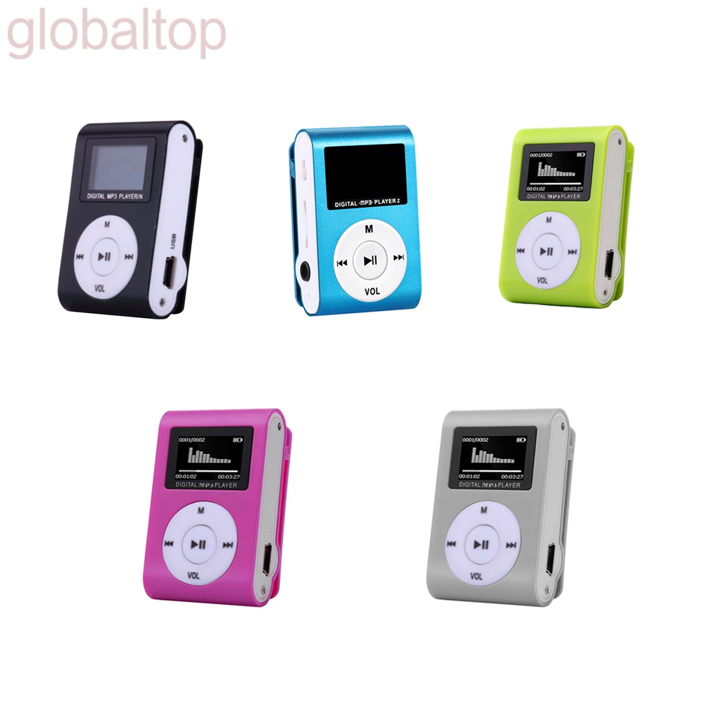 Máy nghe nhạc MP3 mini hỗ trợ thẻ nhớ Micro SD TF thiết kế nhỏ gọn tiện lợi