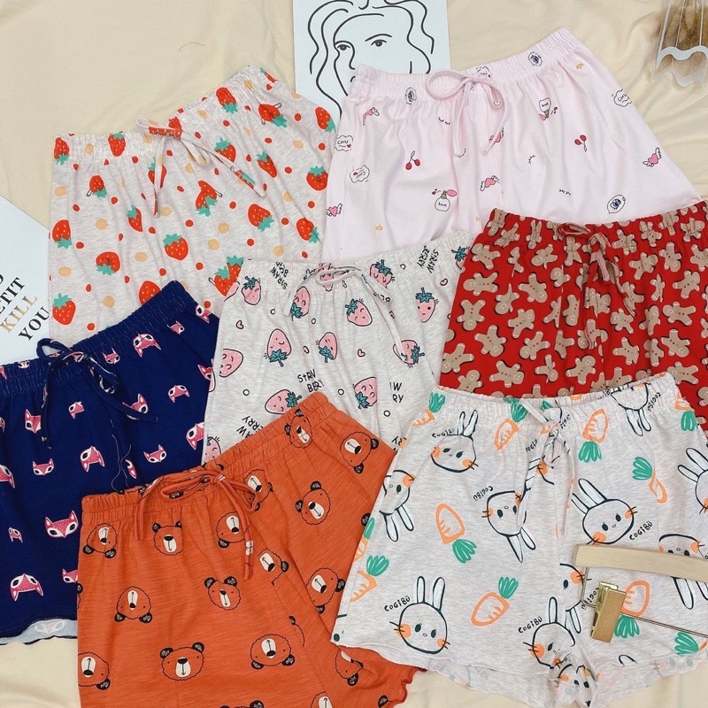 (Clip Thật) Quần Short Cute Mặc Nhà YUMI BÁN SỈ Quần Short Cotton Mặc Nhà Dễ Thương