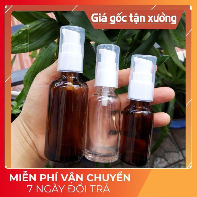 Chai thủy tinh xịt giọt 5ml/10ml chiết mỹ phẩm, dầu gội, sữa tắm, serum