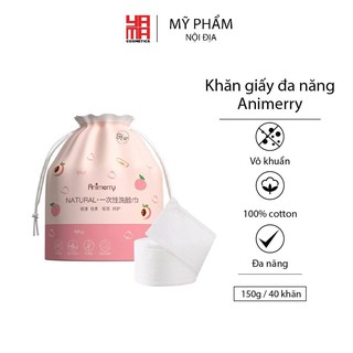 Khăn lau mặt dùng 1 lần lau khô, lau ướt, Khăn giấy đa năng Animerry - yamacosmetic