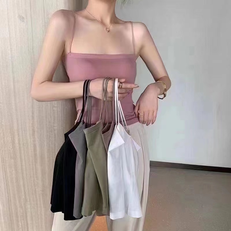 Áo Lót Ống Hai Dây Mỏng Mùa Hè Có Đệm Ngực Bên Trong Chống Lóa Có Thể Mặc Ngoài Cho Nữ