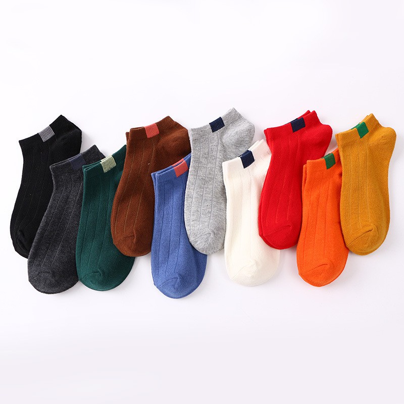 Tất - Vớ Nam Nữ Cotton Trơn Ulzzang Cổ Ngắn Gân Tăm Chấm Vuông Freesize Phong Cách Vintage Hàn Quốc | WebRaoVat - webraovat.net.vn