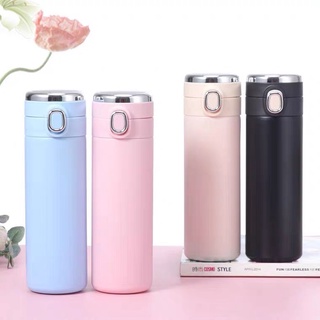 [ Khắc tên logo lên bình] Bình giữ nhiệt Pastel hiển thị LED trẻ trung năng động thể tích 420ml chất liệu inox SU304