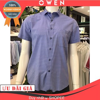 (OWEN GIẢM GIÁ ) - Áo sơ mi ngắn tay Owen chính hãng - AS80197N